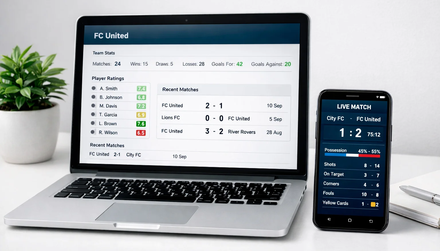 Schermo con interfaccia di piattaforma statistica gratuita